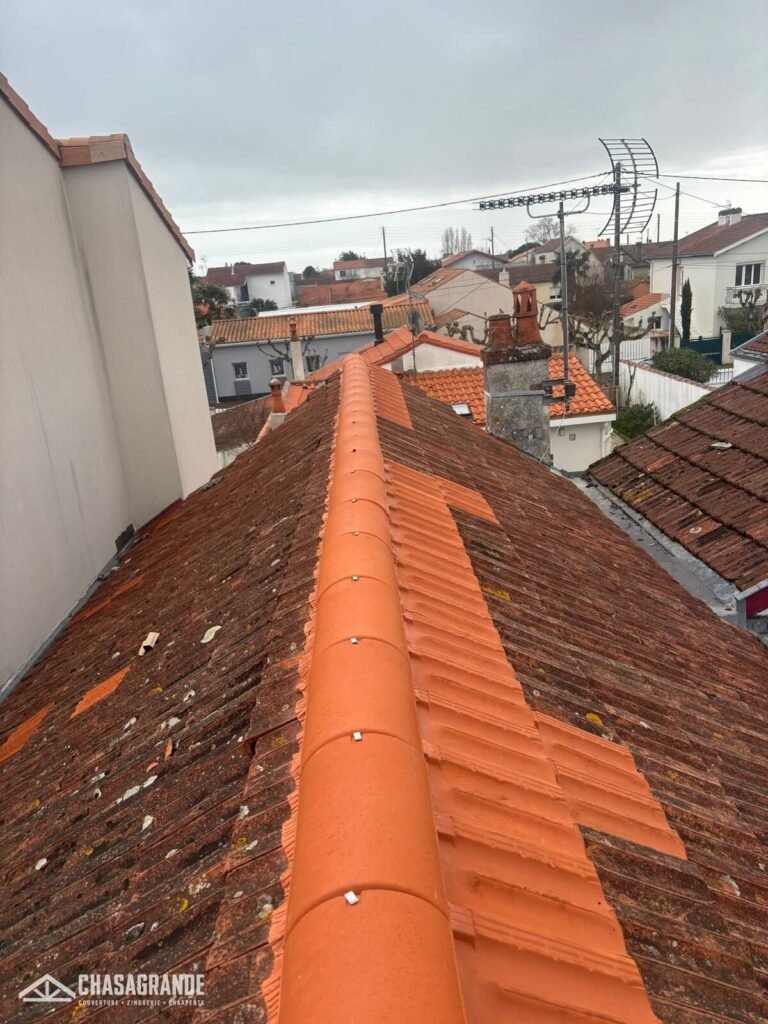 Couverture, Réfection faîtage
